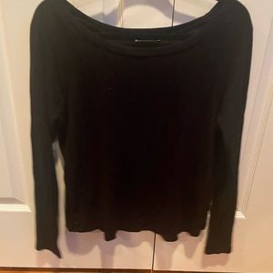 Black reformation long sleeve top